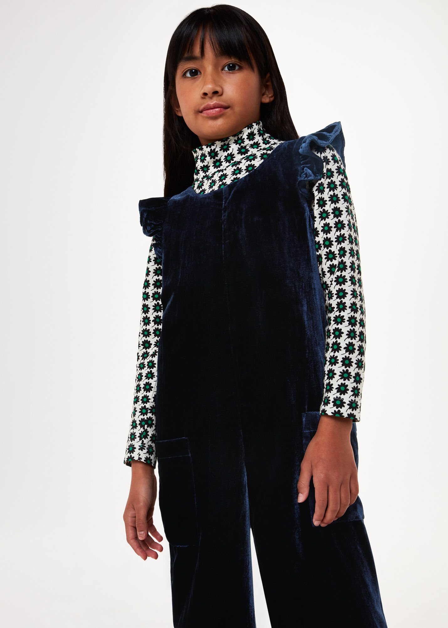 Whistles blue sale velvet jumpsuit