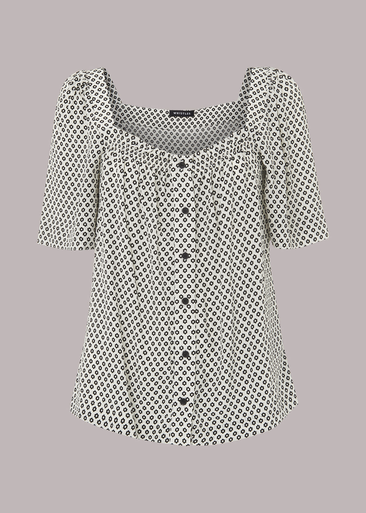 Tia Square Neck Daisy Blouse