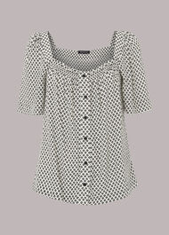 Tia Square Neck Daisy Blouse