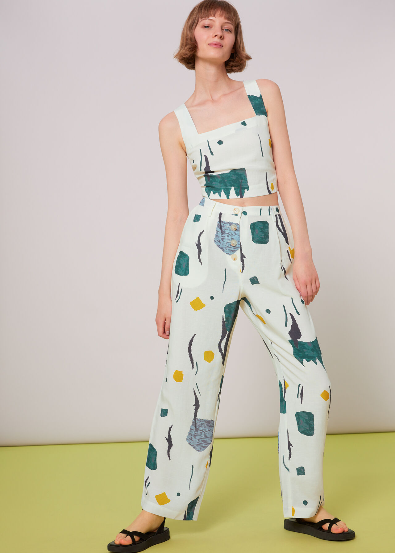 Aida Abstract Print Trousers