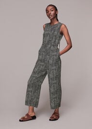 Josie Spotted Check Jumpsuit