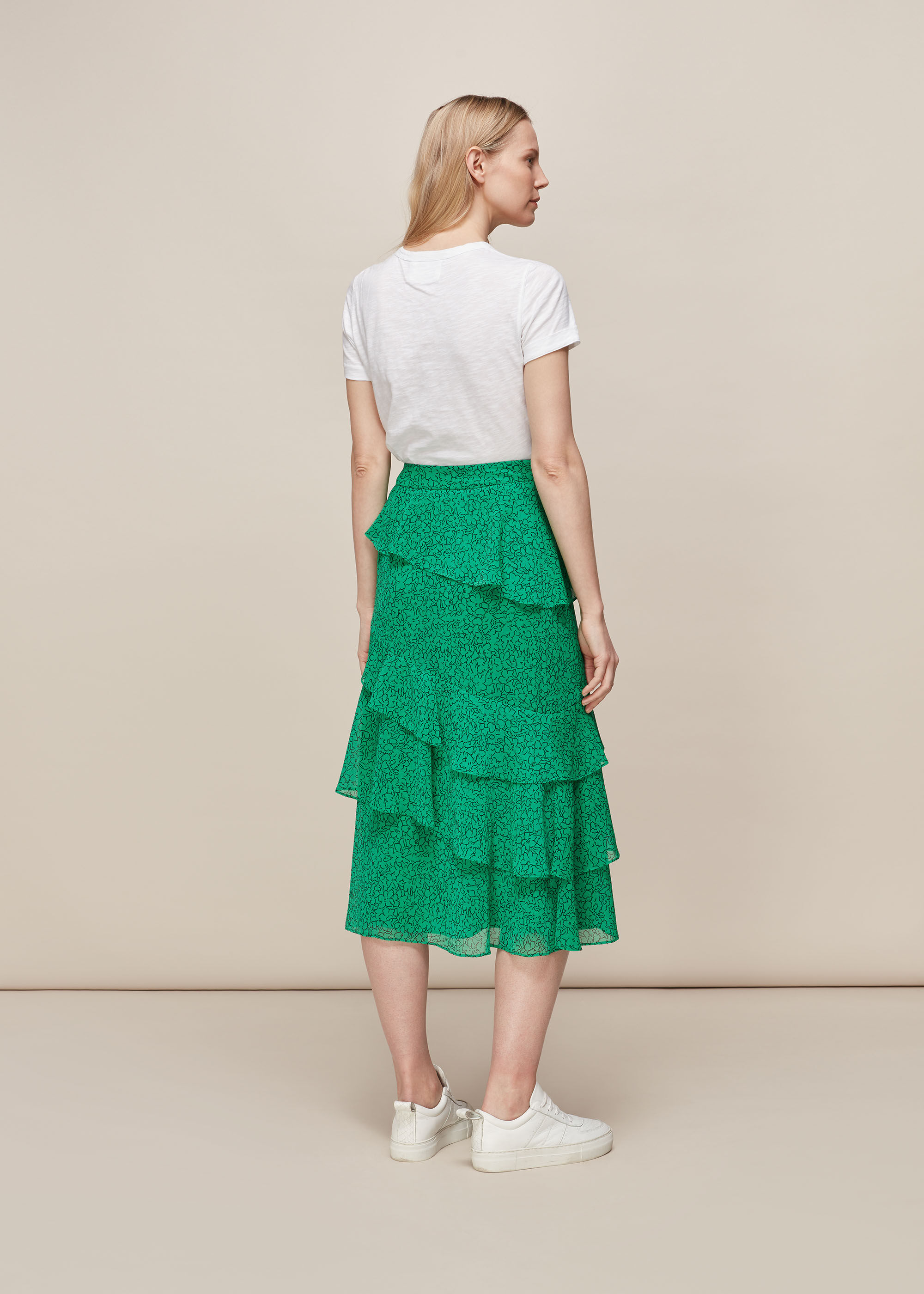 Tiered skirt floral discount