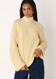 Rib Cable High Neck Jumper