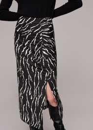 Vertical Tiger Ruched Skirt