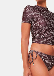 The Longing Wave Print Bikini Brief