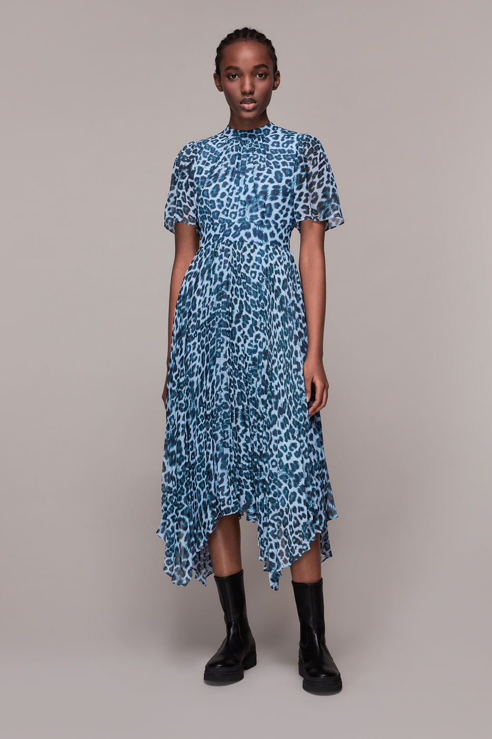 Jungle Cheetah Pleated Dress