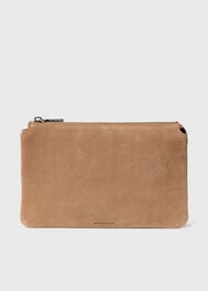 Elita Suede Pouch Clutch