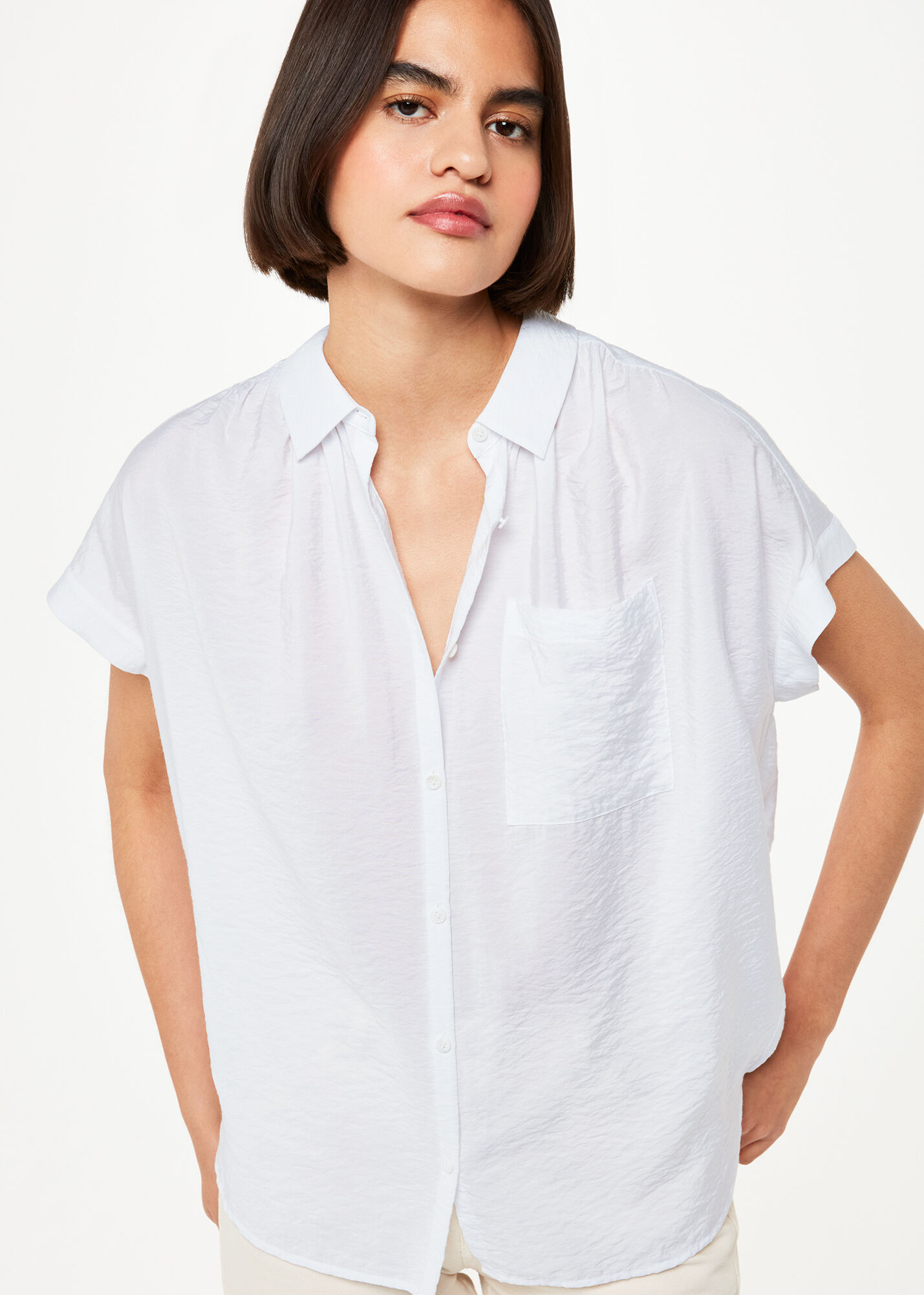 Womens casual white shirt on sale