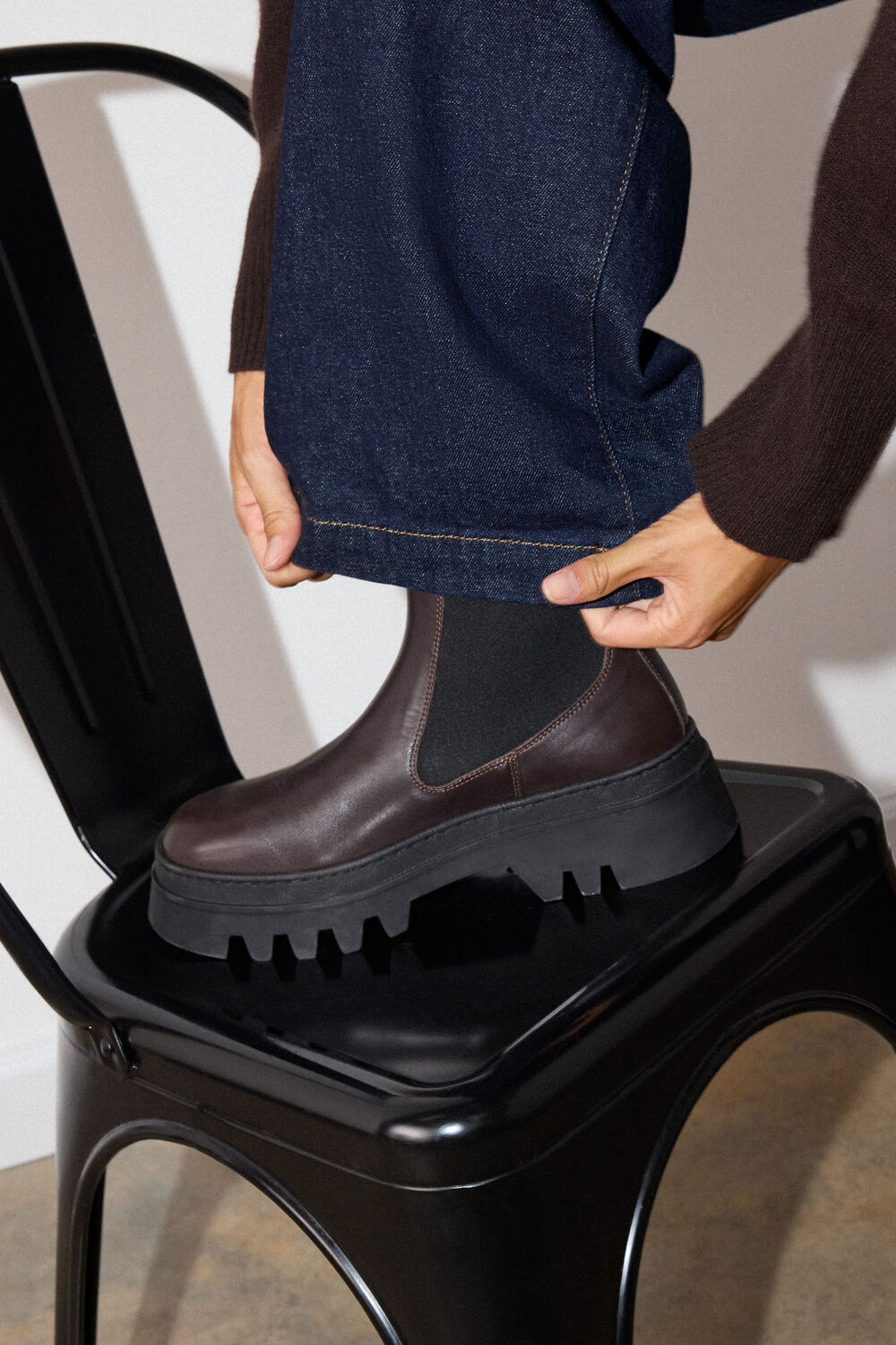 Chocolate Hatton Chunky Chelsea Boot