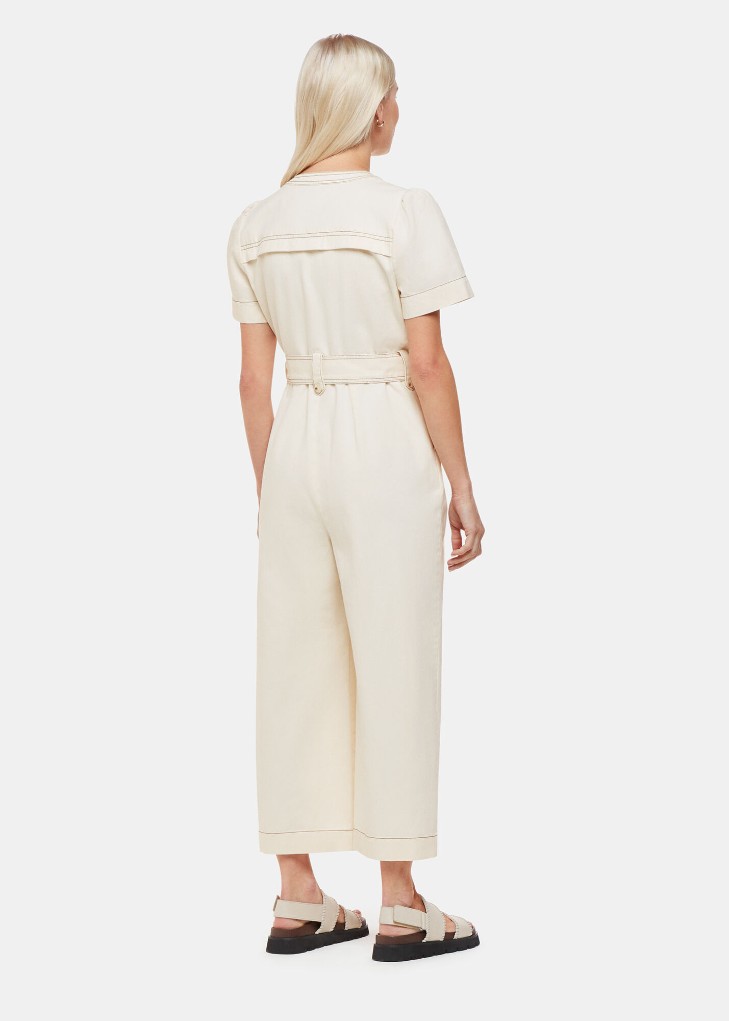 Ivory Alana Denim Jumpsuit WHISTLES