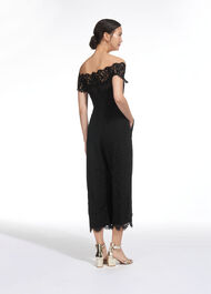 Off Shoulder Lace Jumpsuit Black