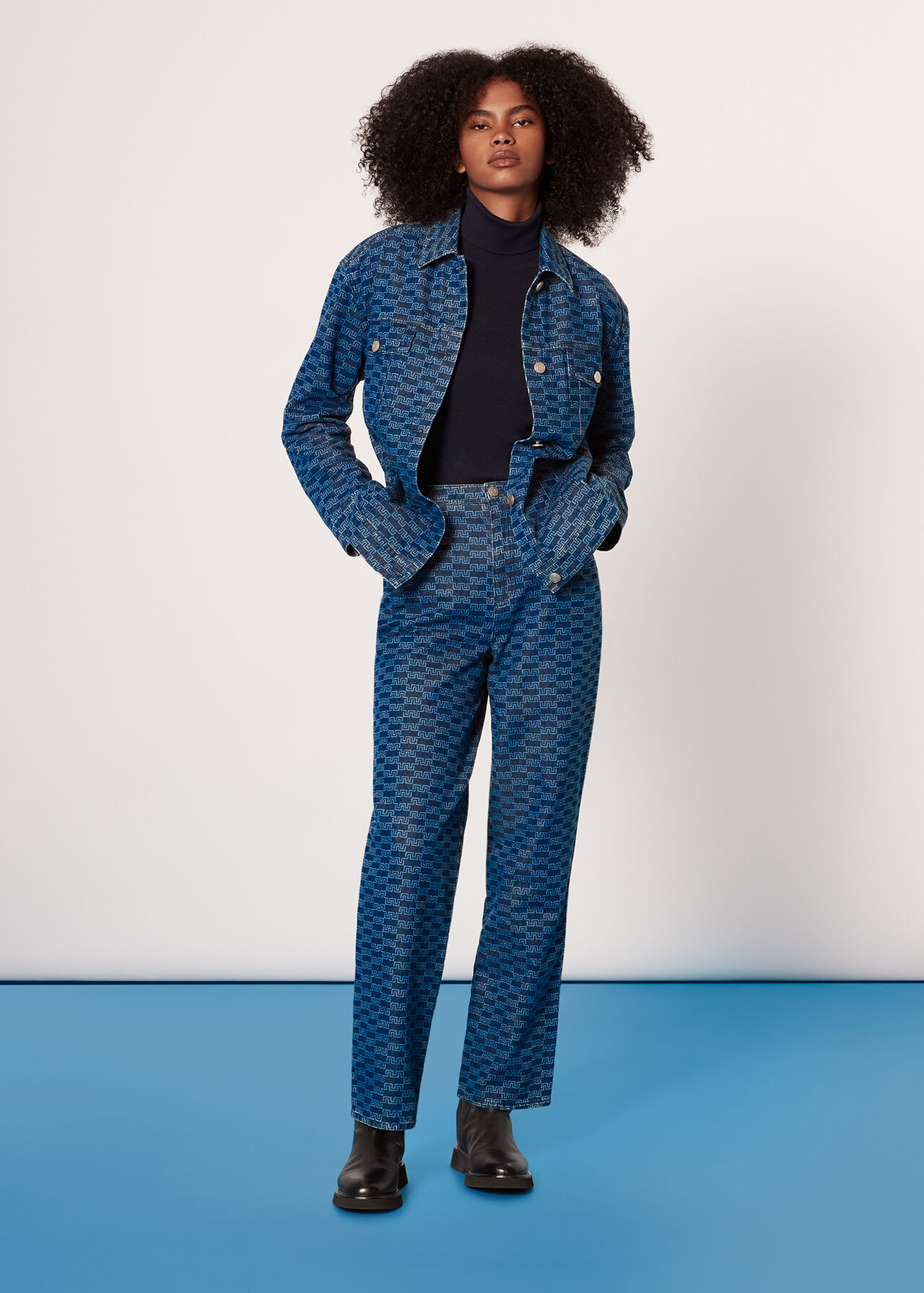 Tangle Check Denim Trouser