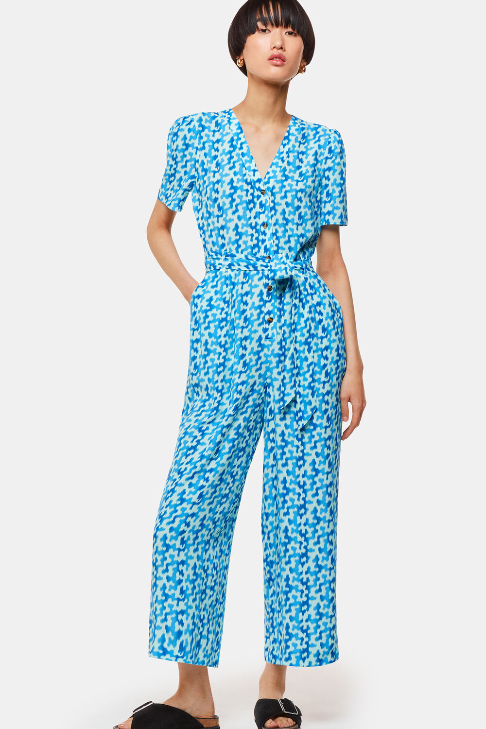 Blue Hazy Coral Jumpsuit