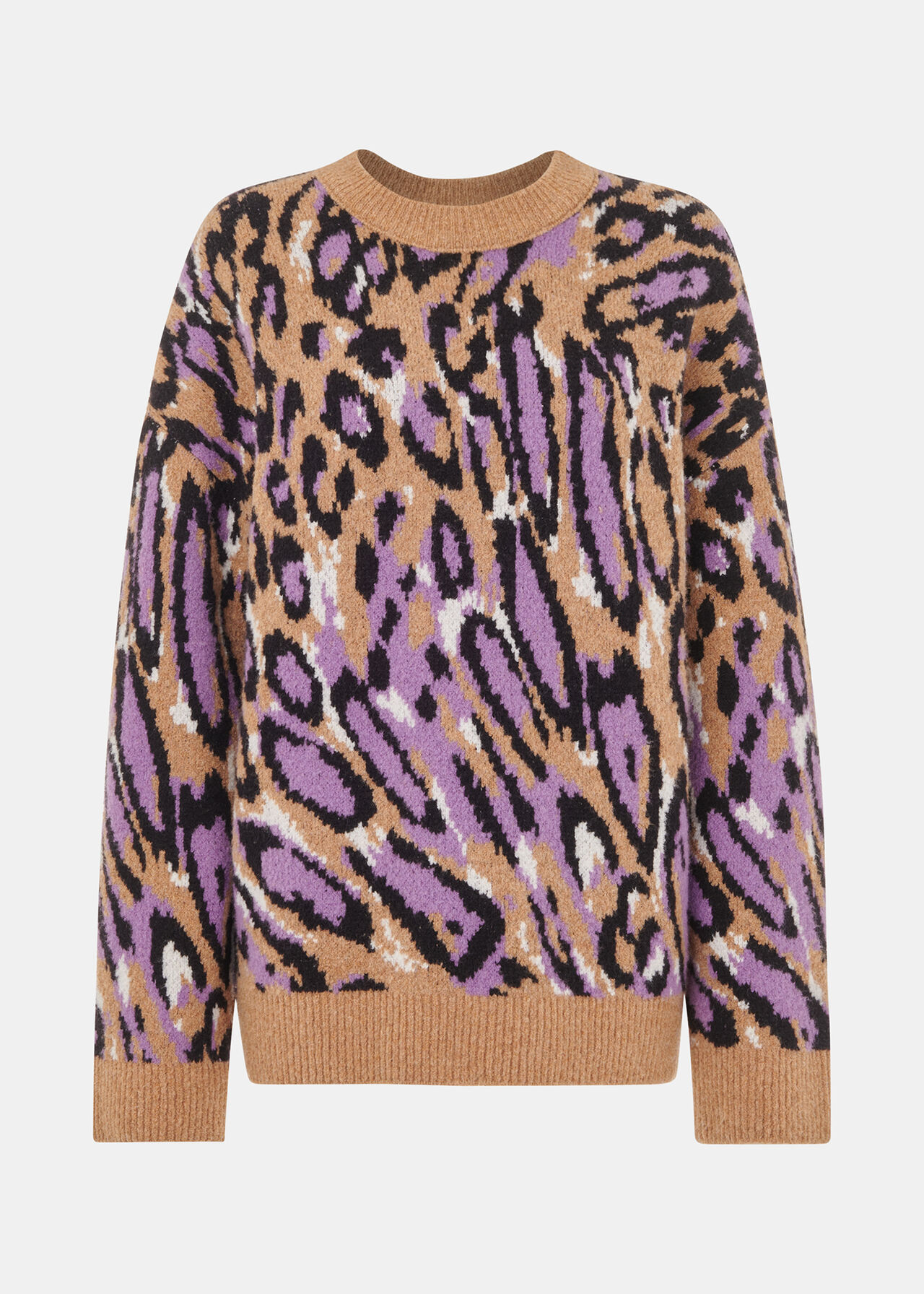Waving Leopard Jacquard Knit