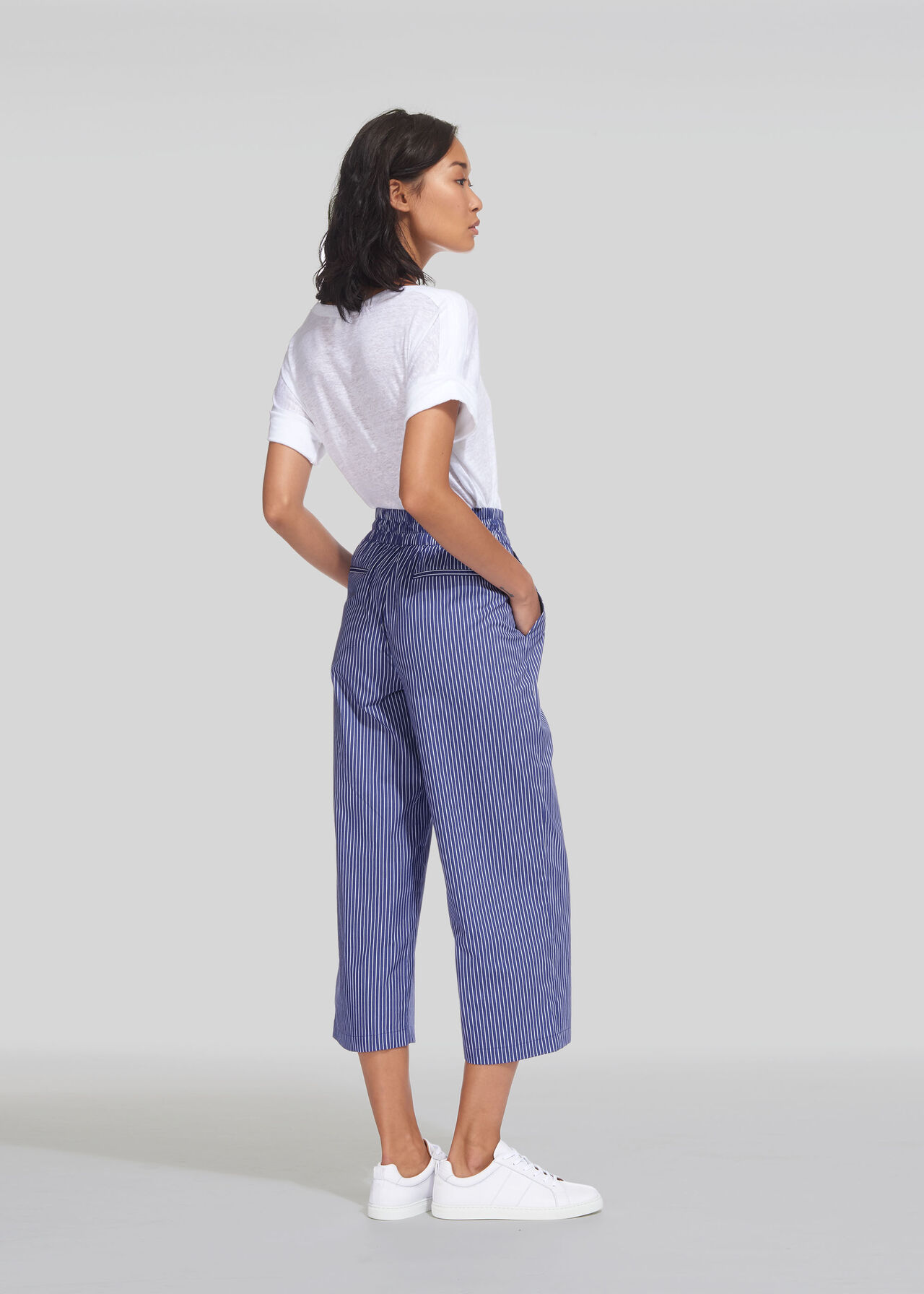 Ash Stripe Poplin Trouser Multicolour