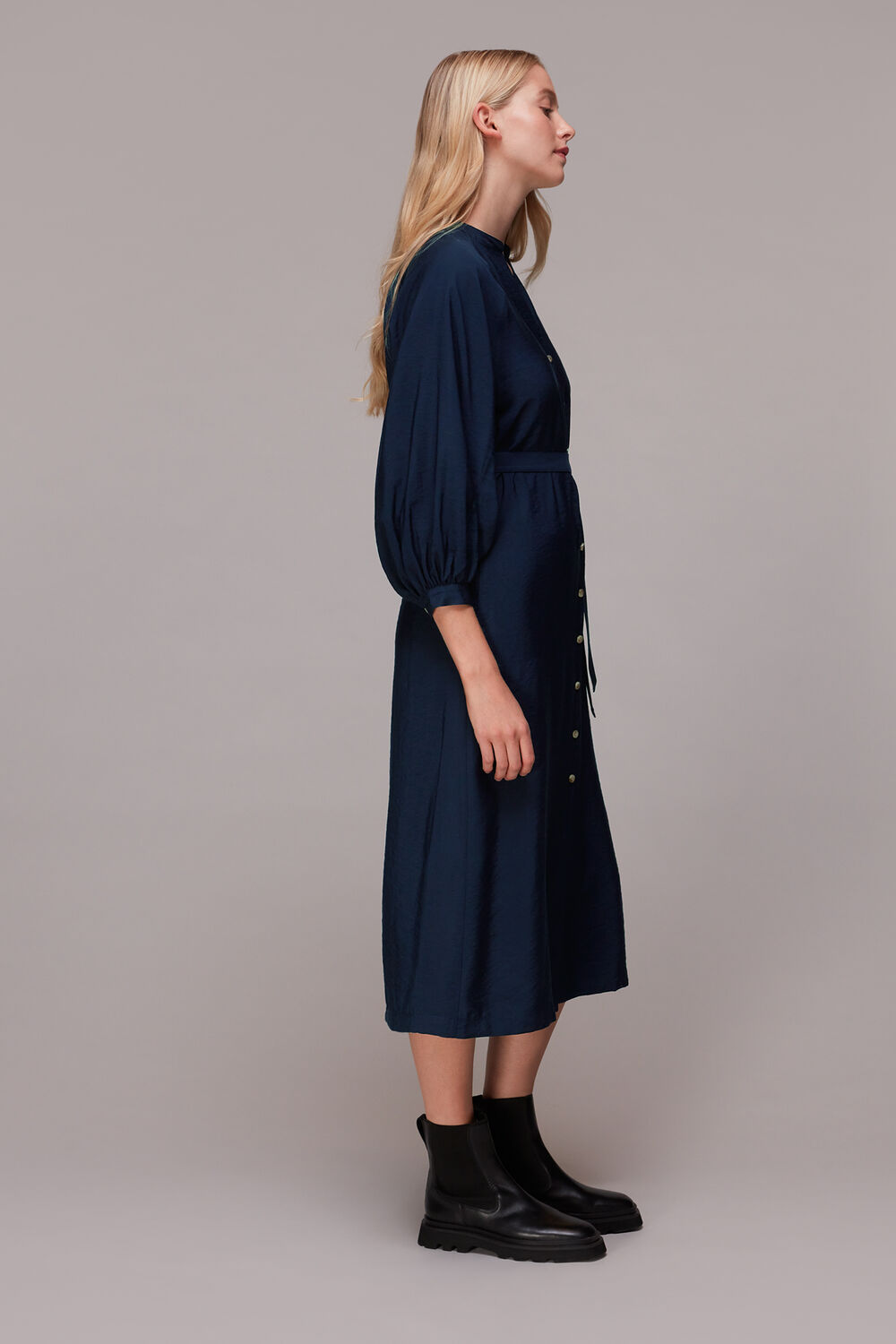 Navy Lizzie Midi Dress