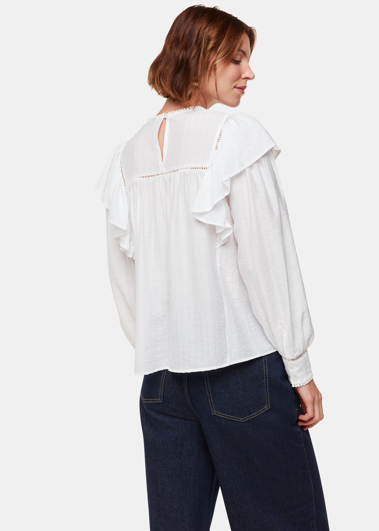 Johanna Textured Frill Blouse