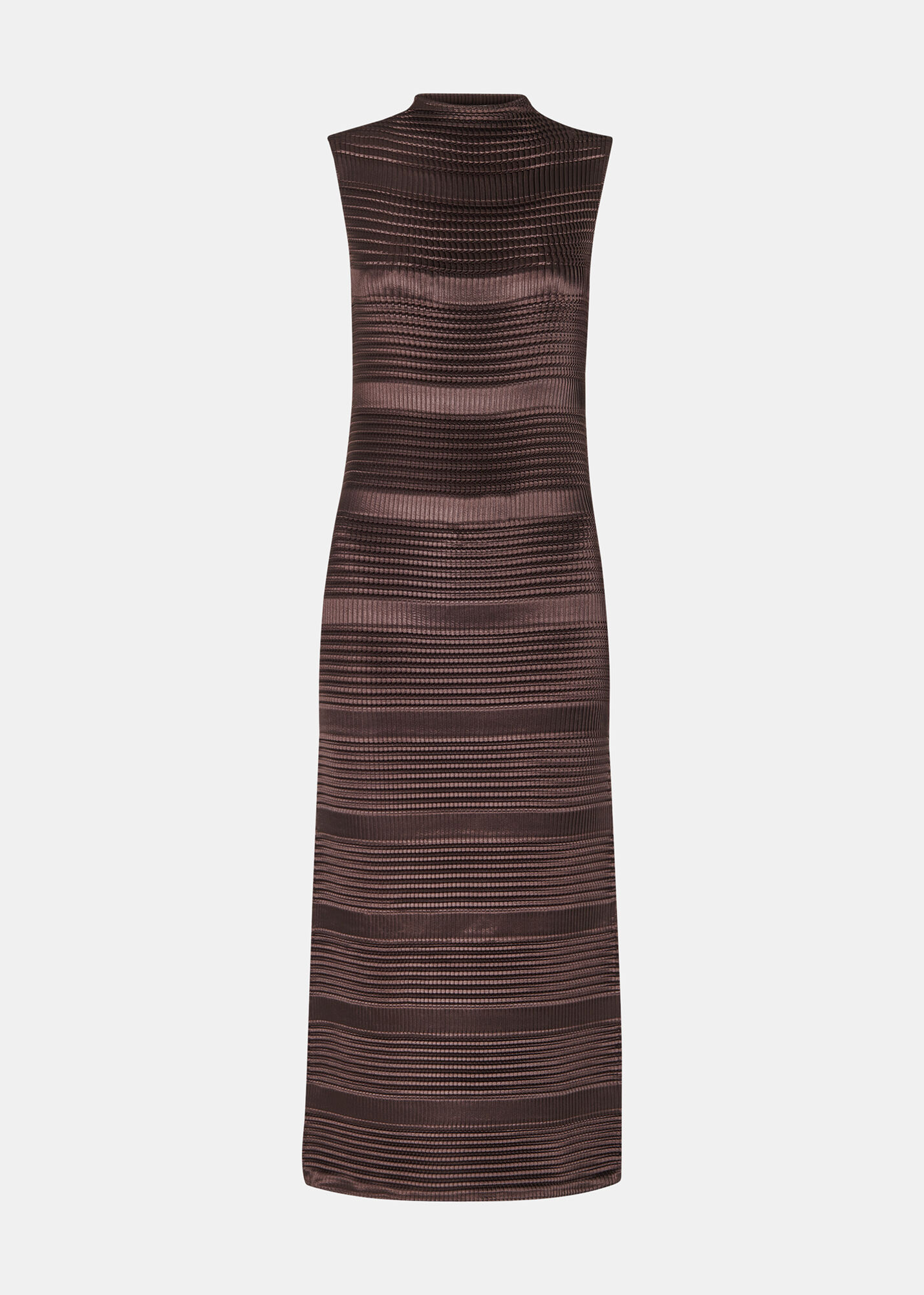Brown Sleeveless Ruched Column Dress WHISTLES