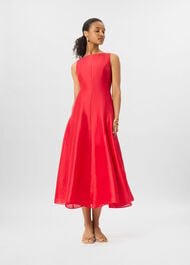 Open Back Silk Blend Dress