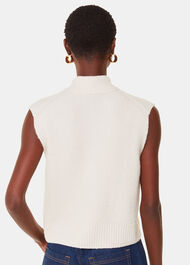 High V Neck Wool Mix Tank