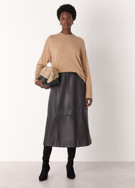 Cashmere Seam Detail Crew Knit