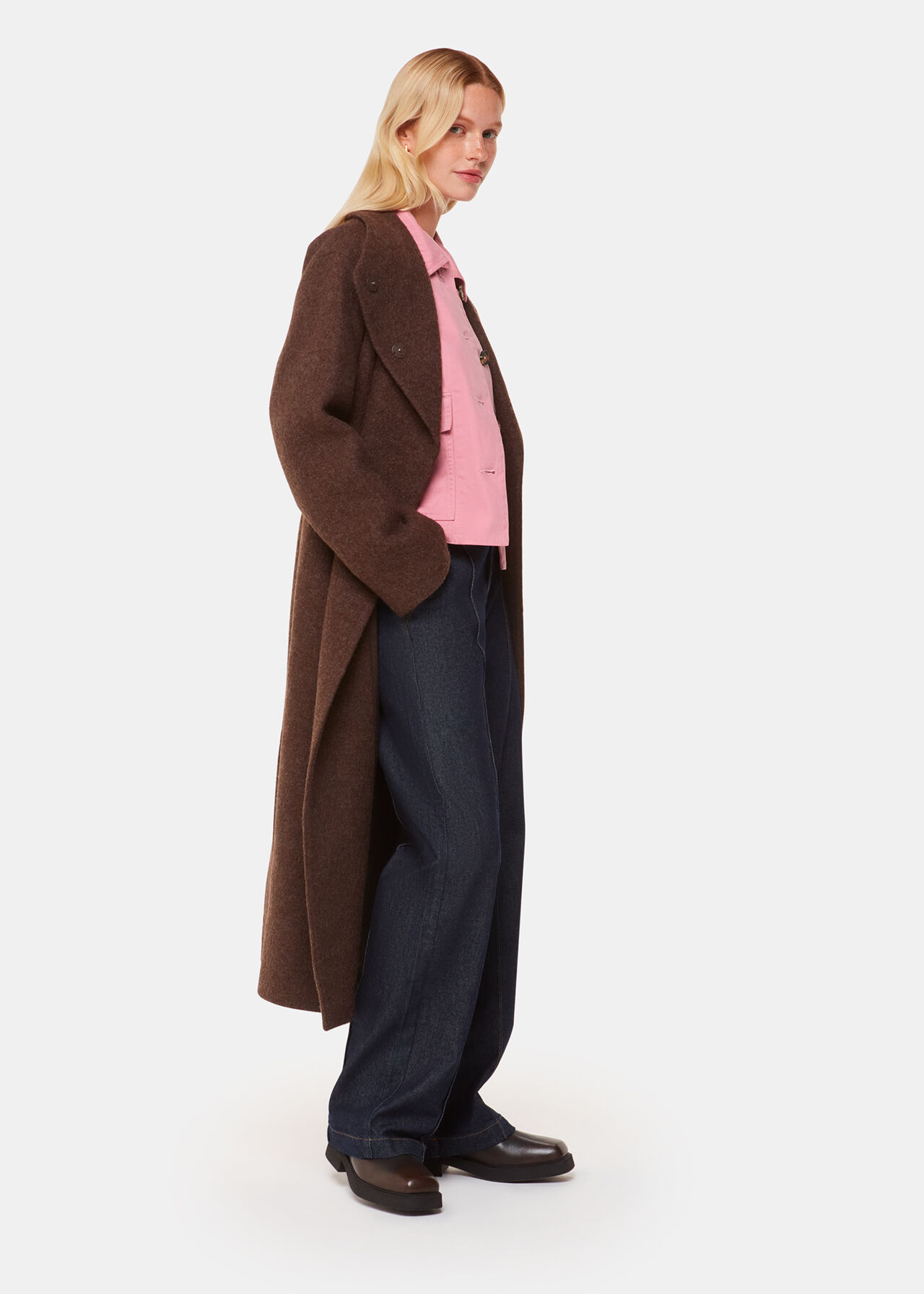 Dusty Pink Marie Casual Jacket WHISTLES Whistles US