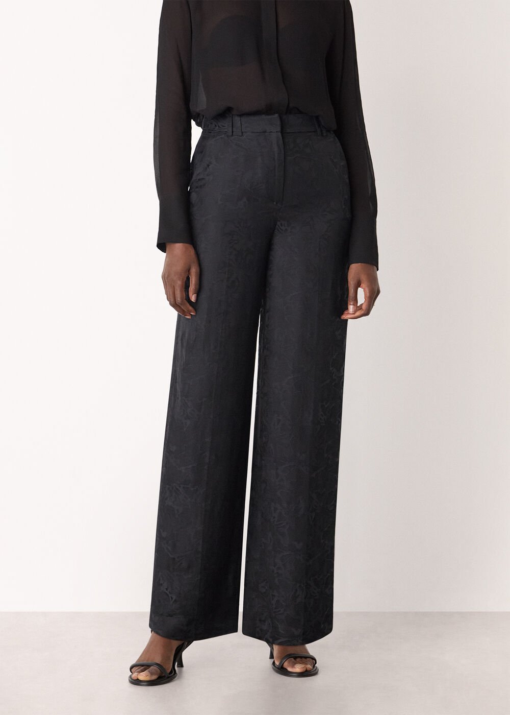 Jacquard Straight Leg Trouser