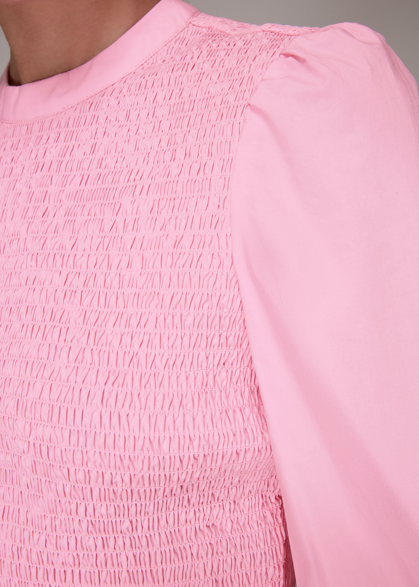 shirred peplum top