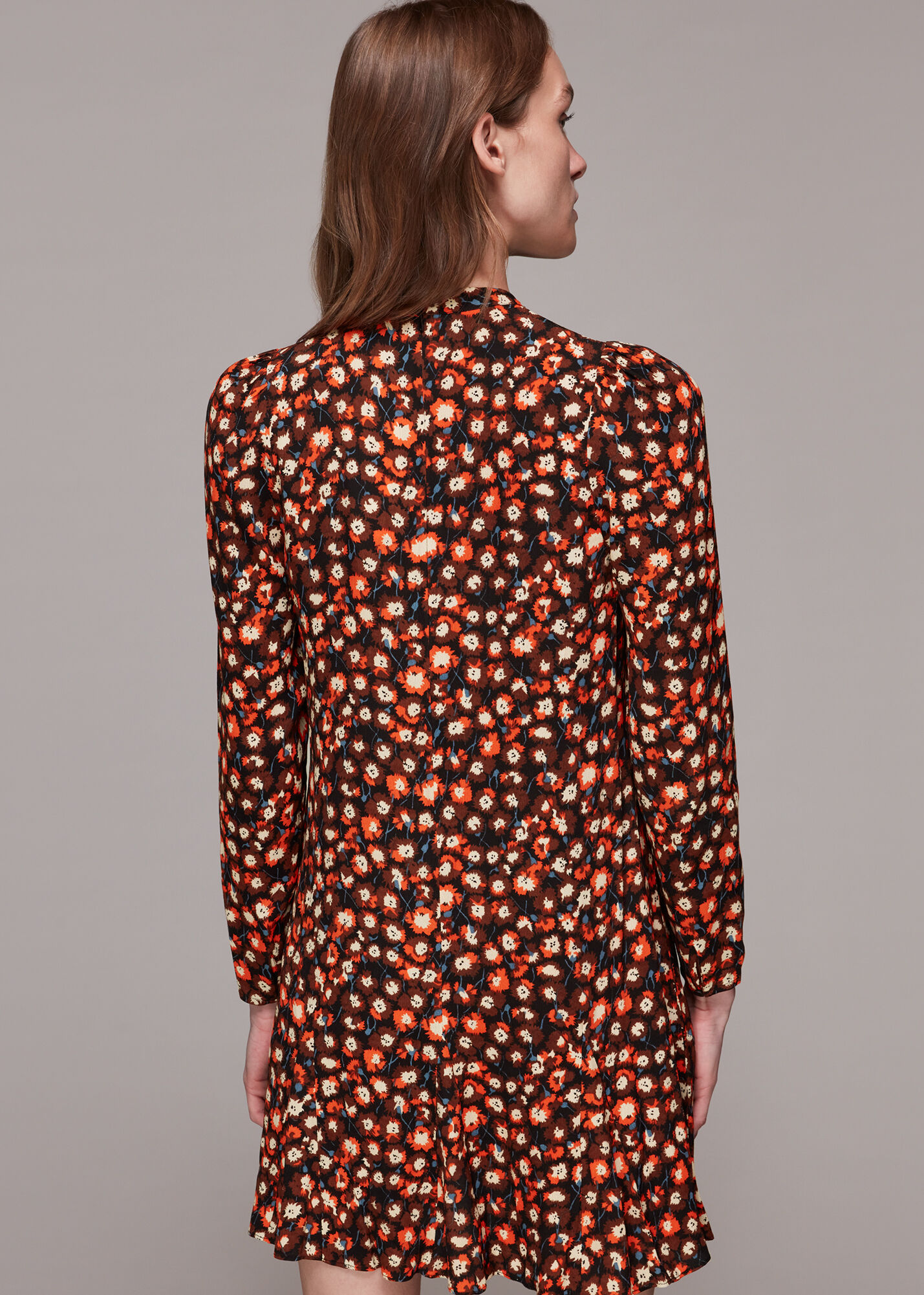Ganni lindale crepe sale dress fiery red