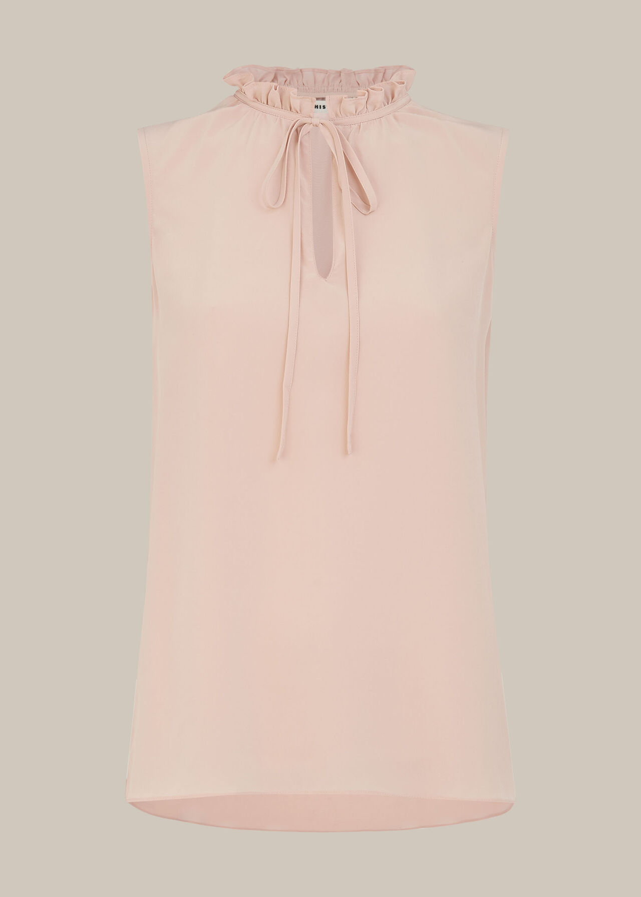 Selena Silk Top Pale Pink