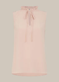 Selena Silk Top Pale Pink