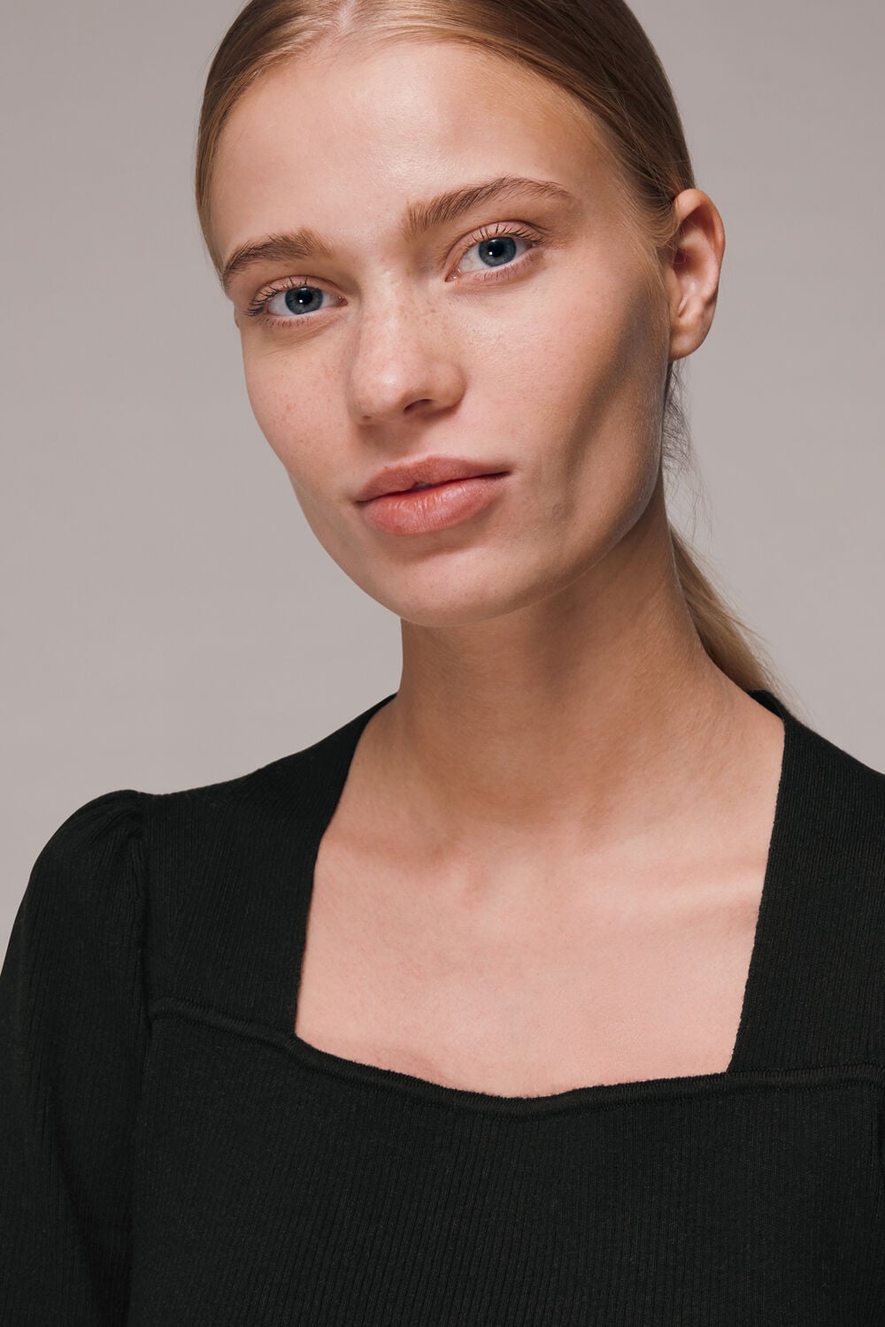 Square Neck Ribbed Top