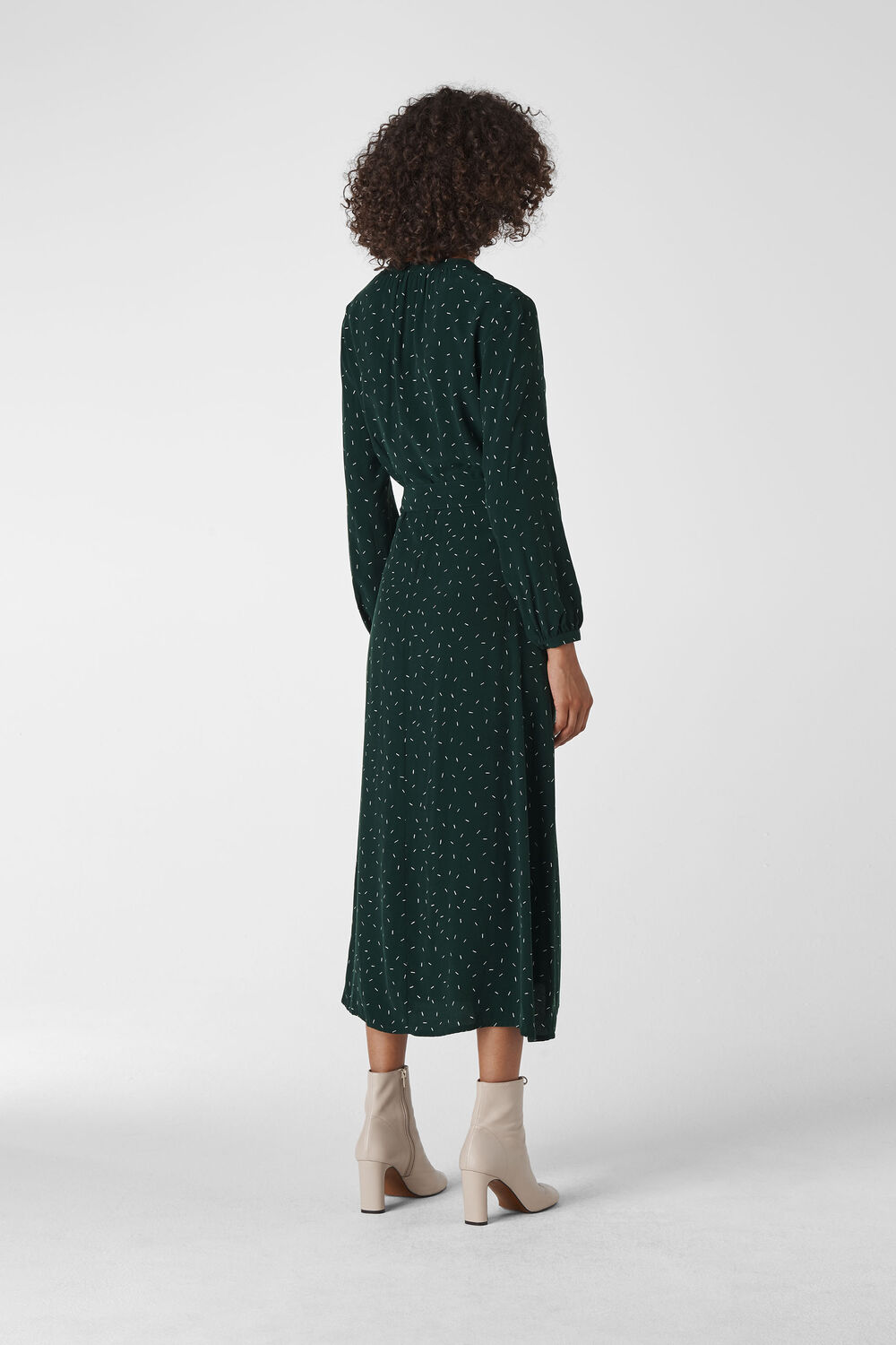 Sprinkle Print Shirt Dress Green/Multi