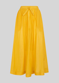 Voile Beach Full Skirt Yellow