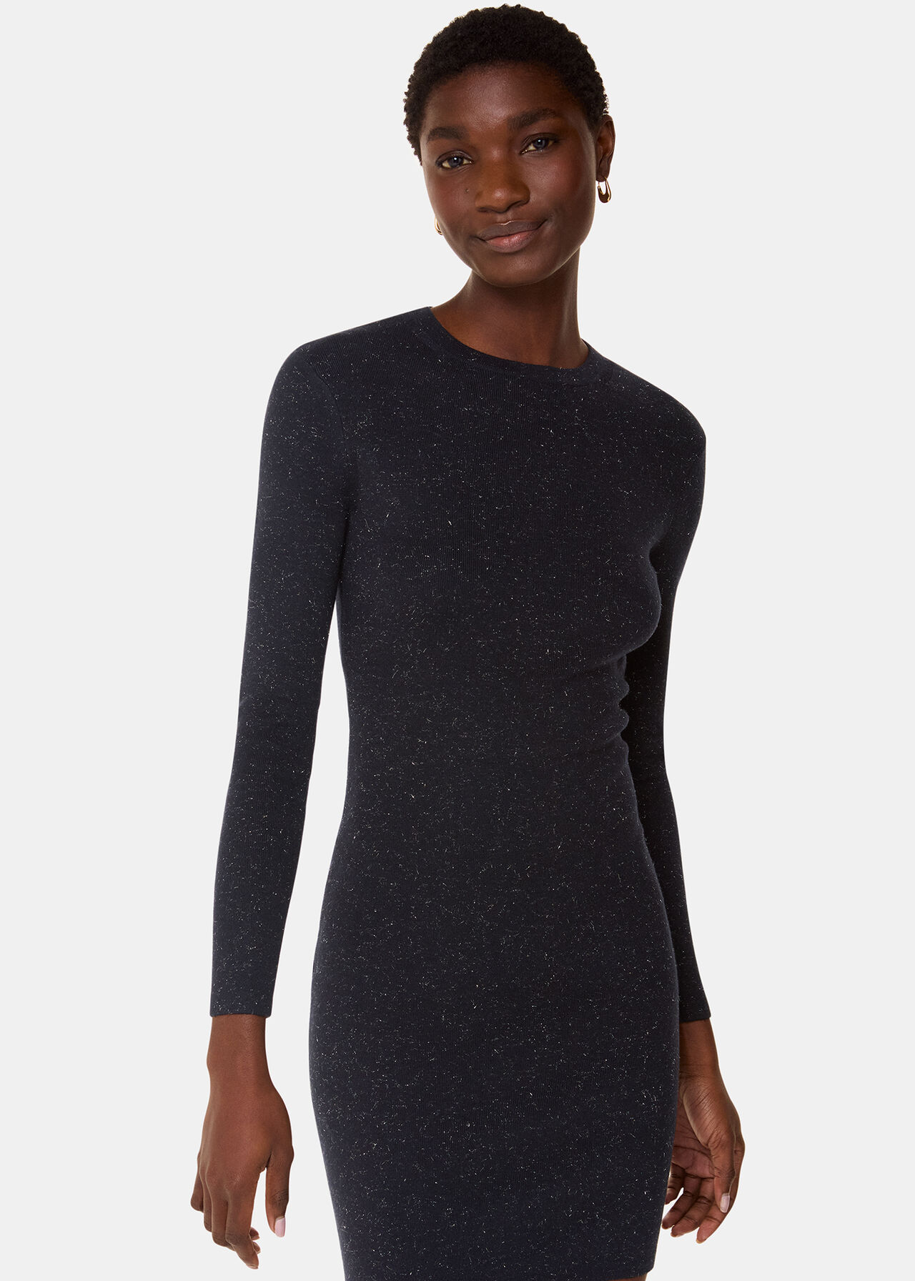 Whistles Annie Sparkle Short Knit Dress