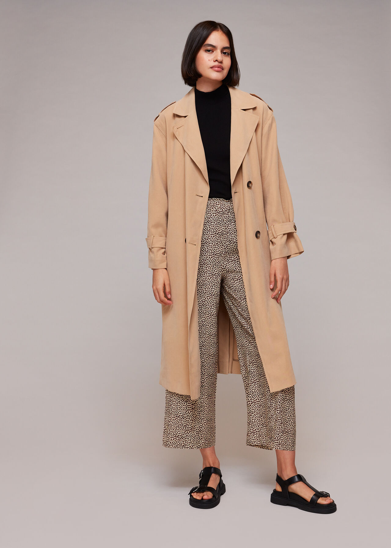 Dashed Leopard Print Trouser