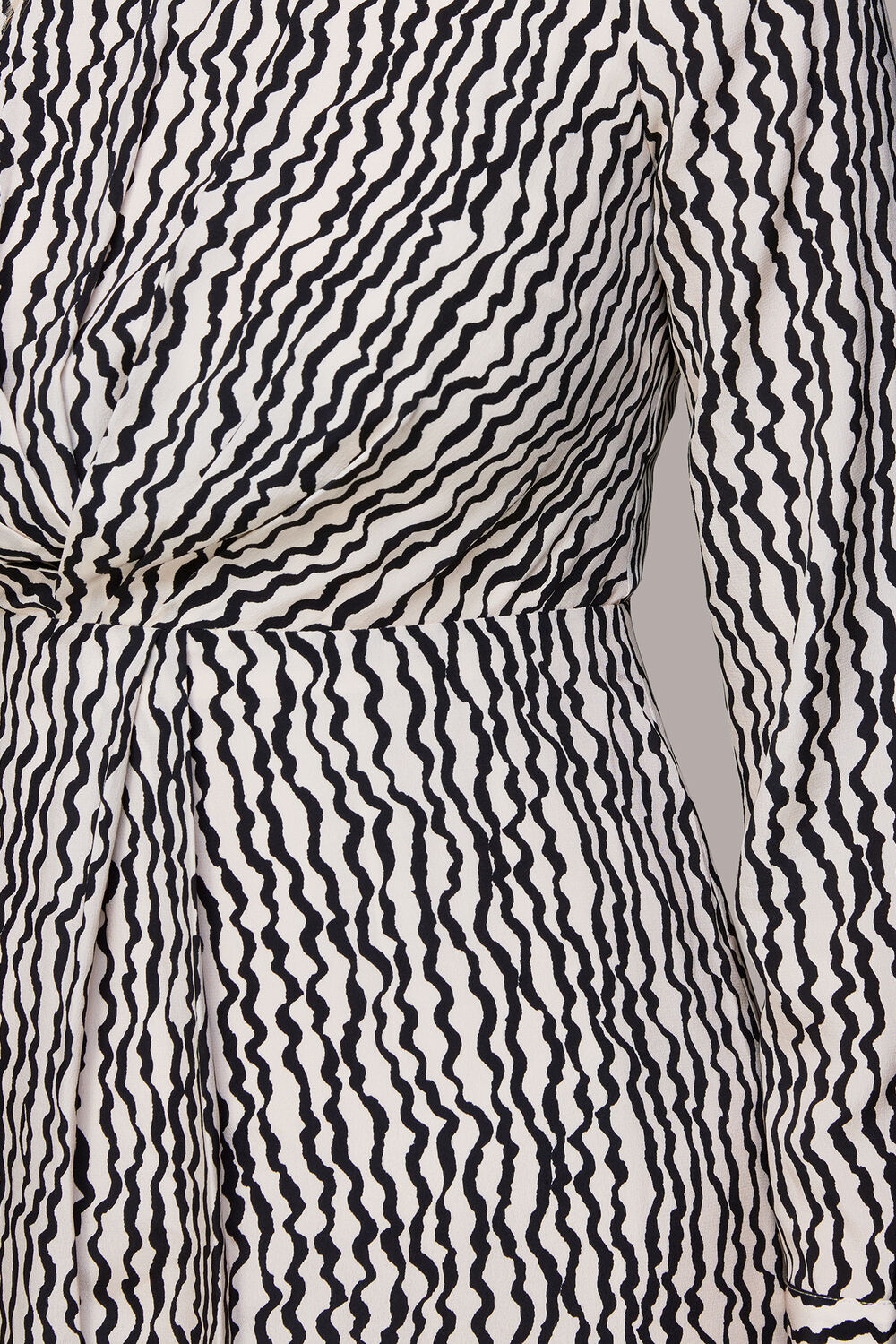 Wiggle Print Silk Midi Dress
