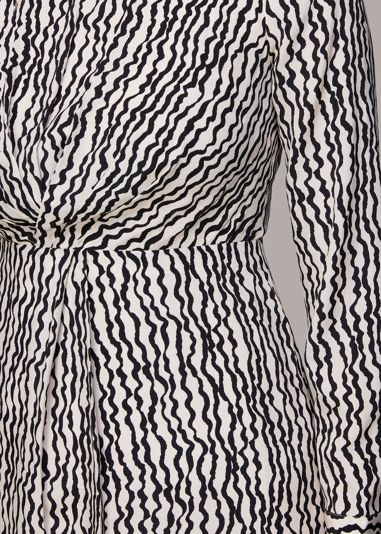 Wiggle Print Silk Midi Dress