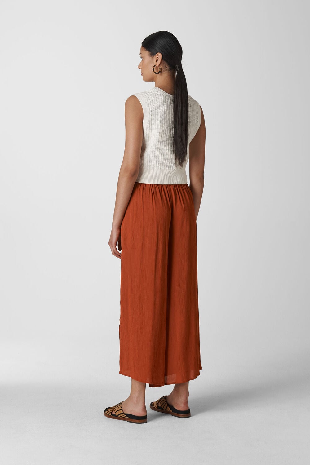 Fluid Crop Trouser Rust