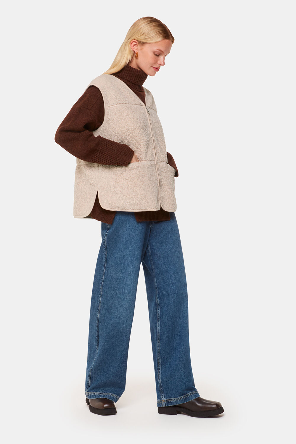 Ivory Josie Fleece Gilet