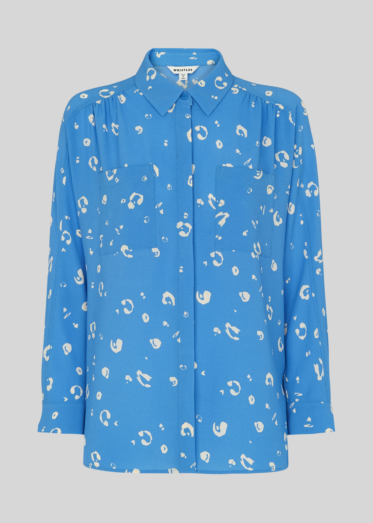 Watercolour Animal Blouse Blue/Multi