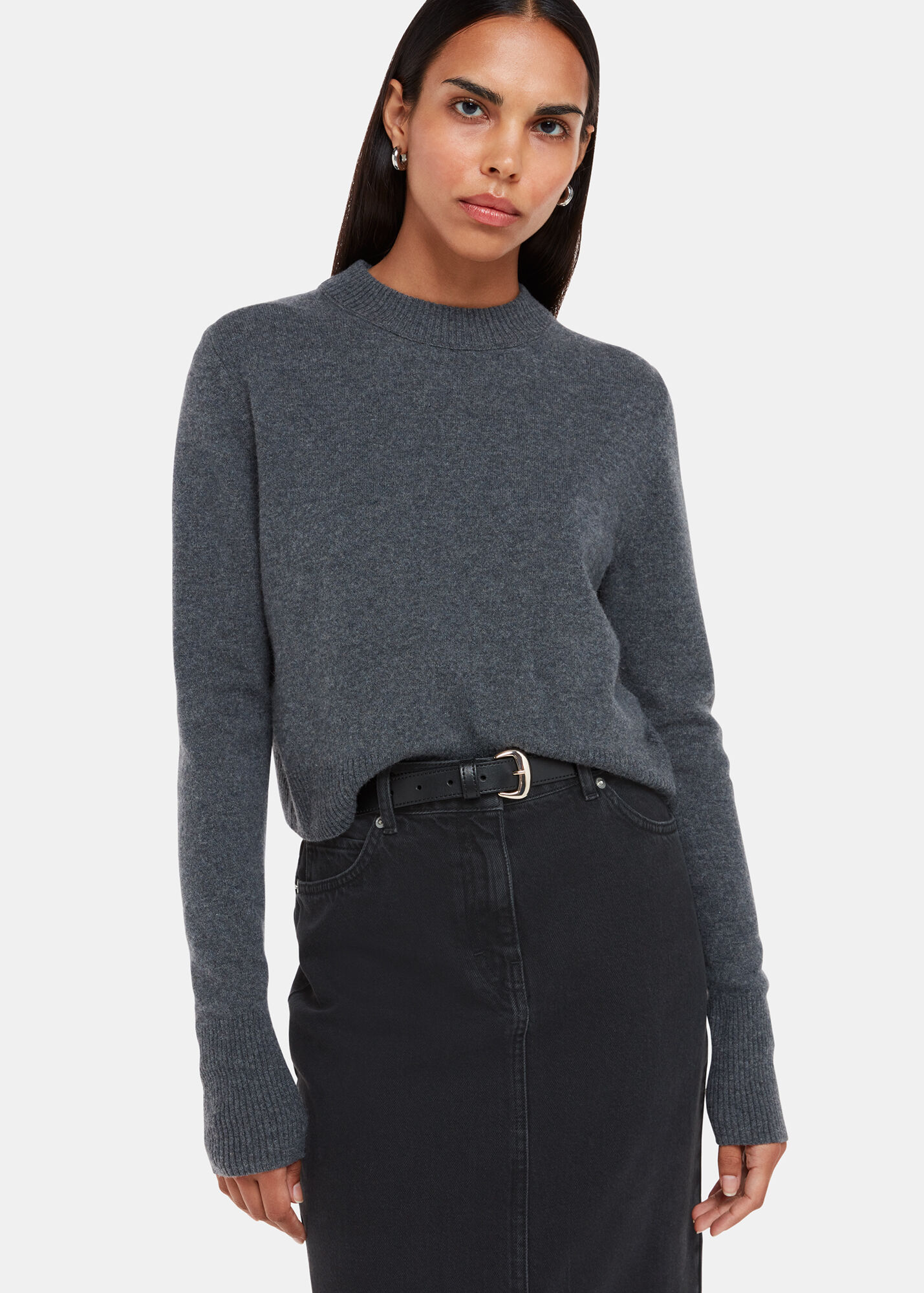 Whistles denim midi skirt top
