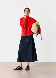 Lacing Detail Rib Sweater
