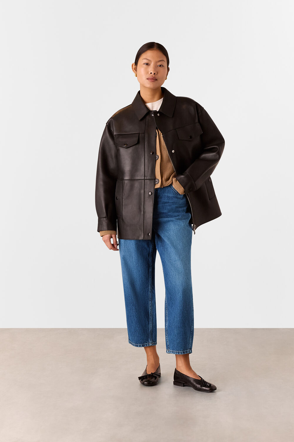 Denim Petite Authentic Barrel Leg Jean