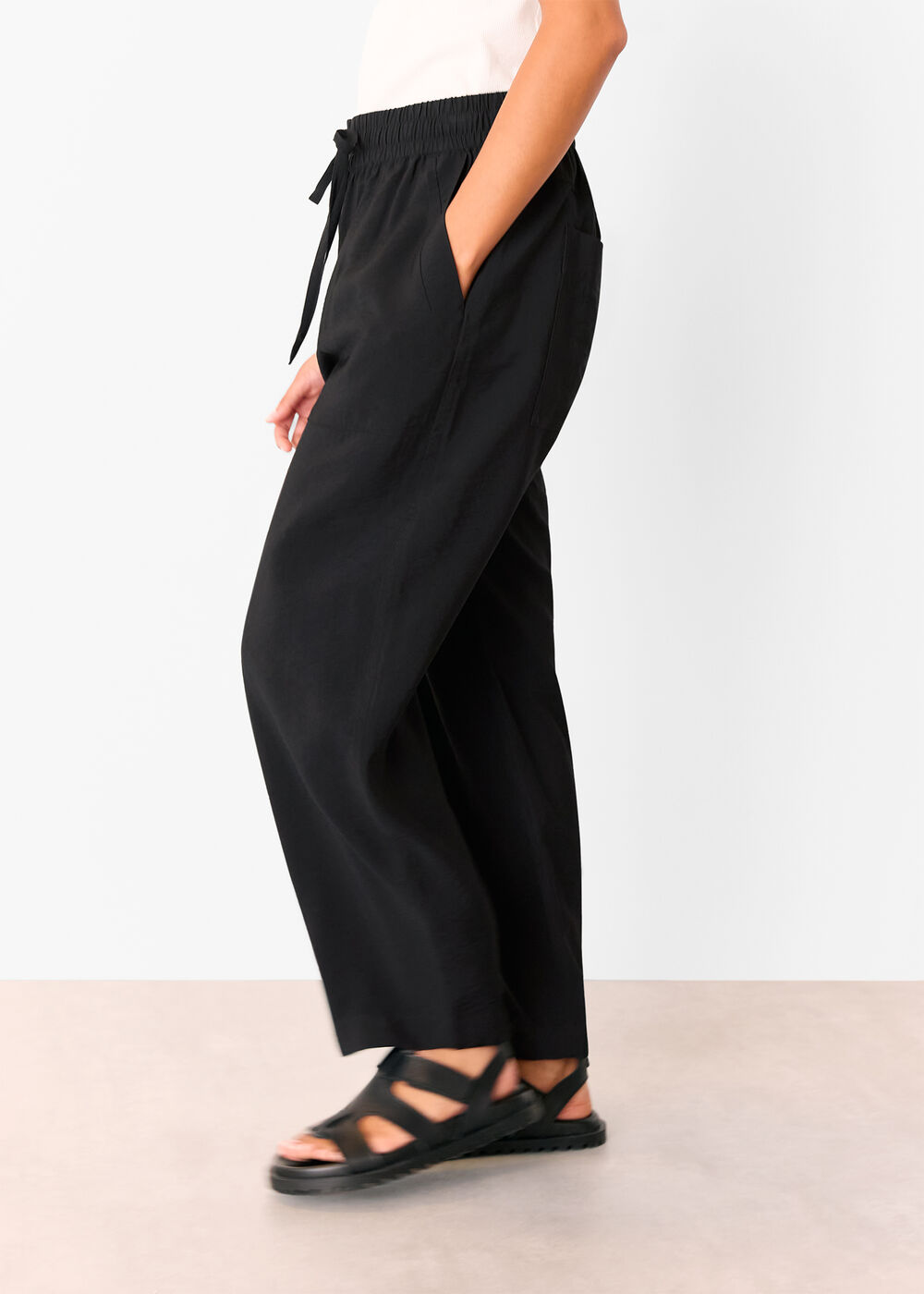 Petite Tie Waist Trouser