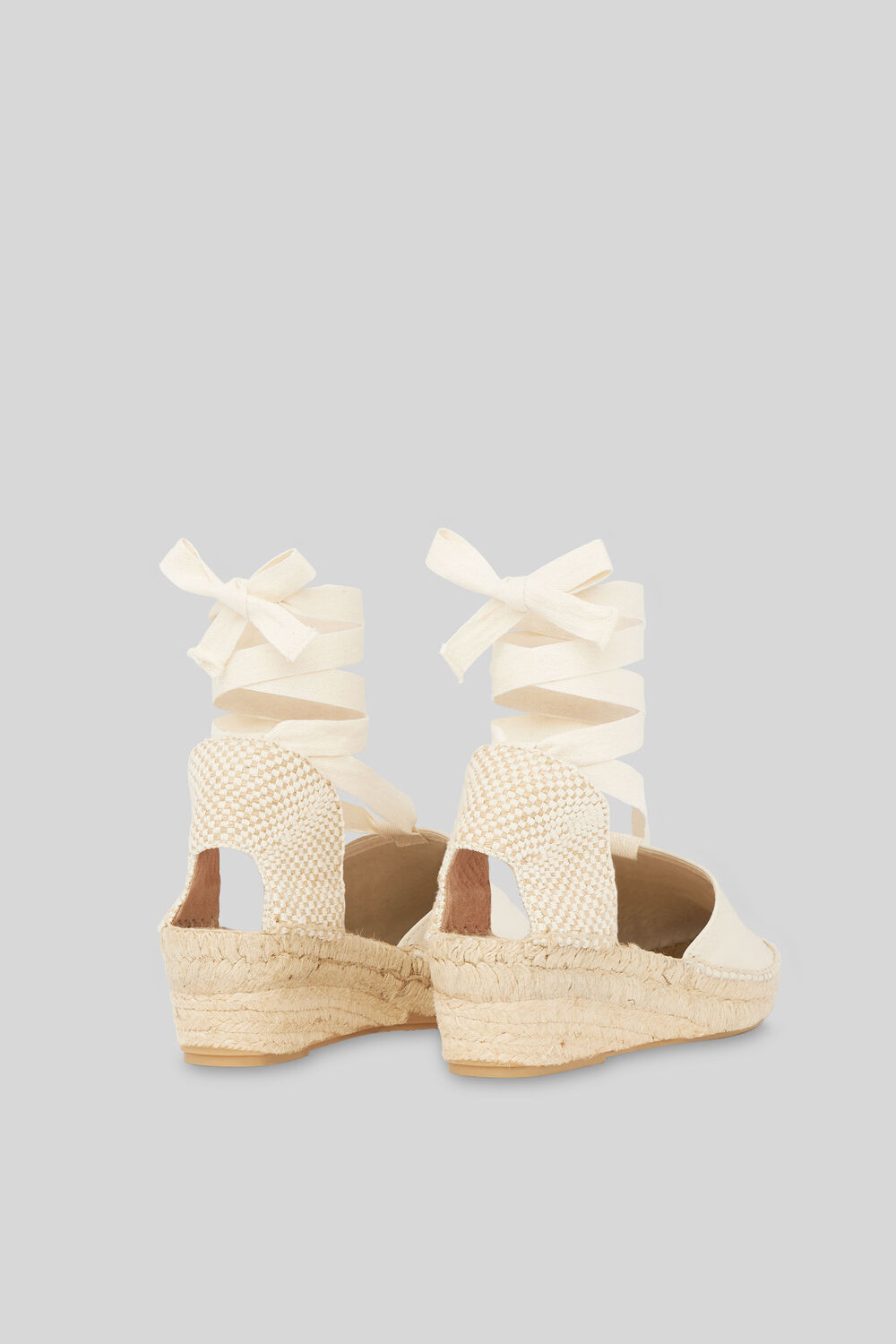 River Espadrille Tie Sandal Cream