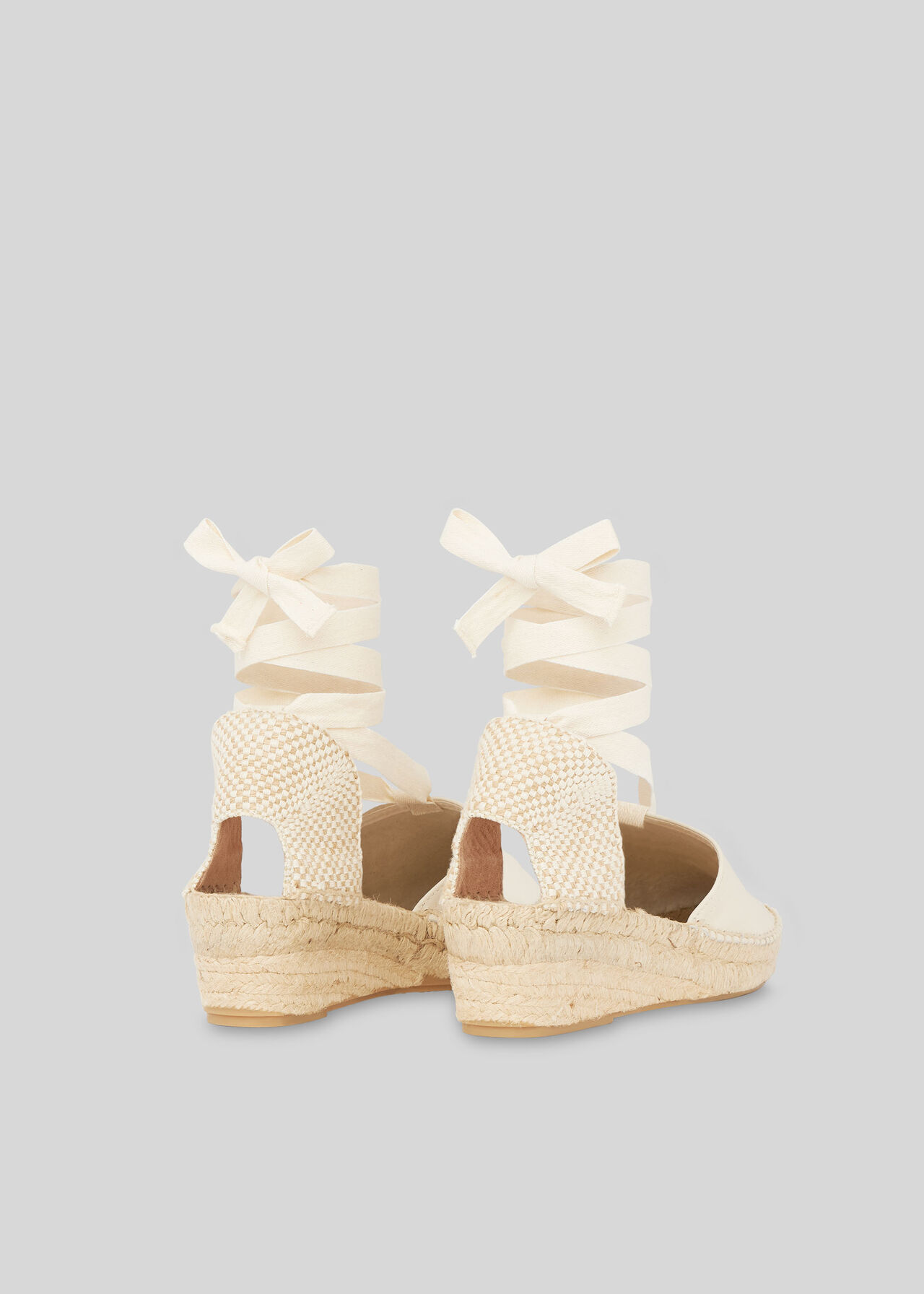 River Espadrille Tie Sandal Cream