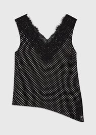 Mini Spot Lace Trim Top