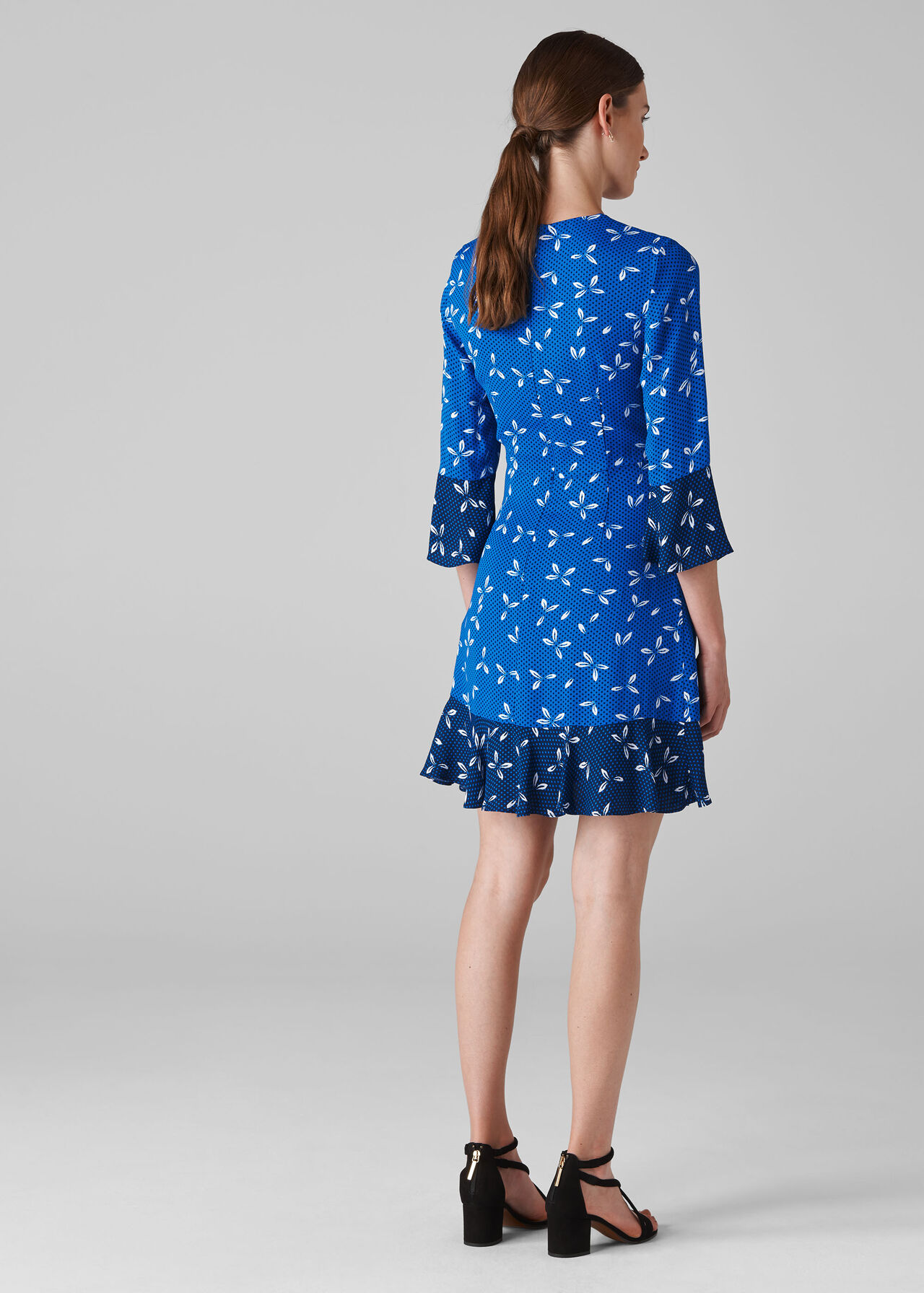 Polly Spot Print Dress Blue/Multi