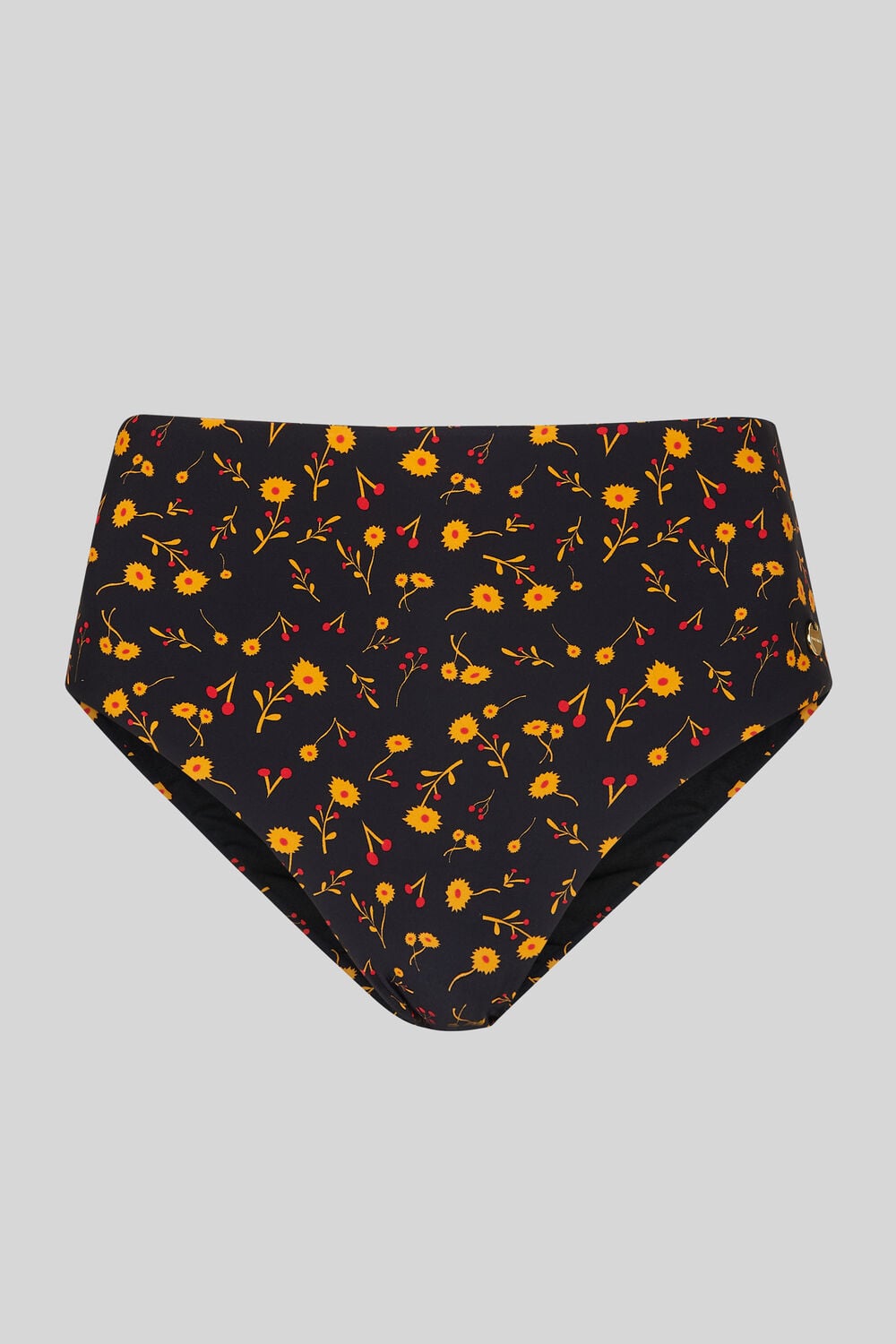 Aster Floral Bikini Bottom Black/Multi